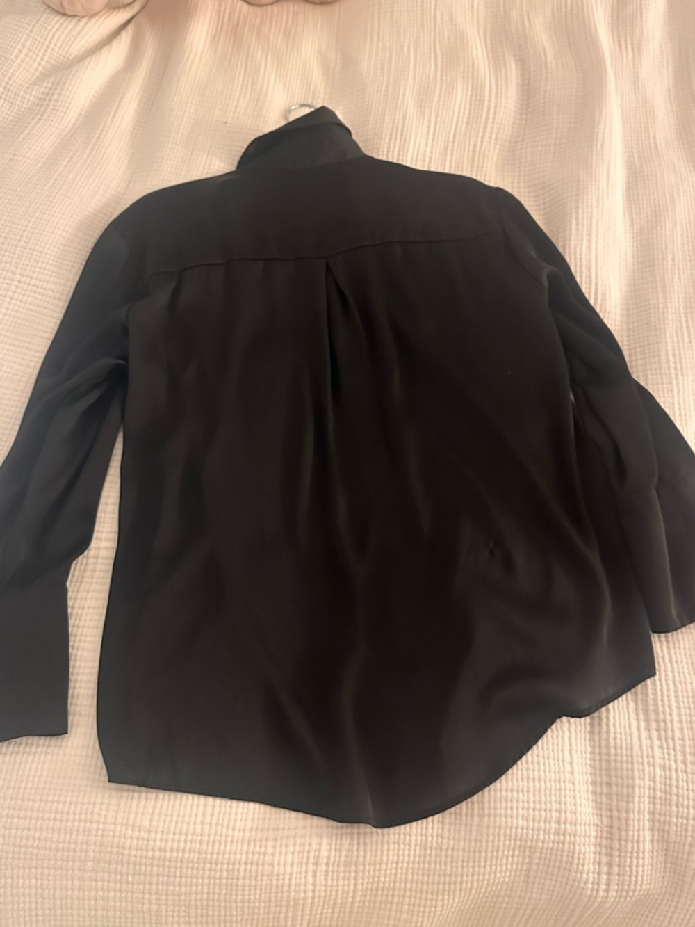 Zara Black Long-Sleeve Button-Down Blouse - Picture 2 of 2